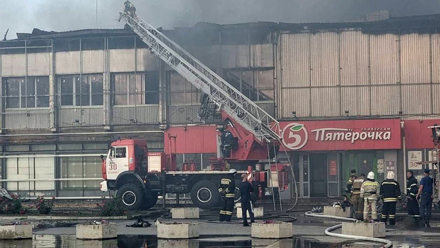 В Ставропольском крае произошел пожар в торговом центре
