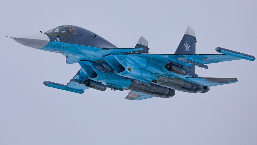 Экипаж Су-34 нанес удар по пункту управления БПЛА ВСУ в зоне проведения СВО Экипаж Су-34 нанес удар по пункту управления БПЛА ВСУ в зоне проведения СВО