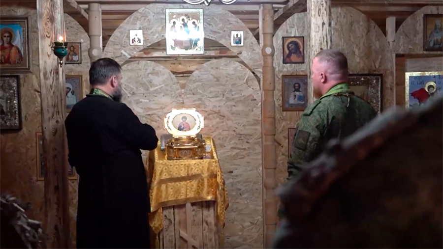 Мощи Дмитрия Донского доставили в полевой храм группировки войск &laquo;Север&raquo;